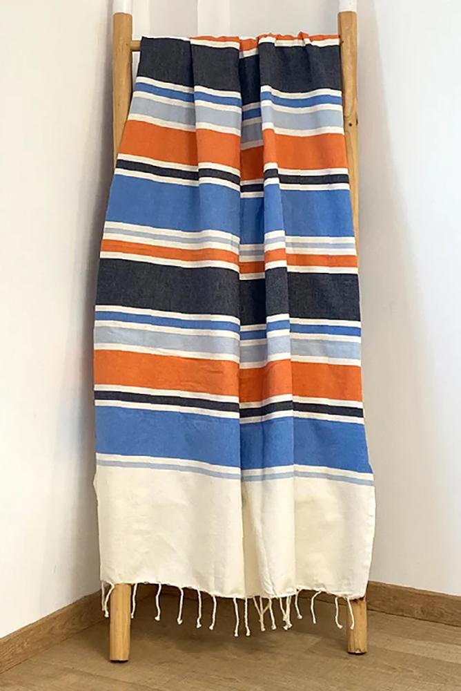 TELO MARE COTONE UNISEX BLU HELIOS BLU COMPTOIR DE LA PLAGE